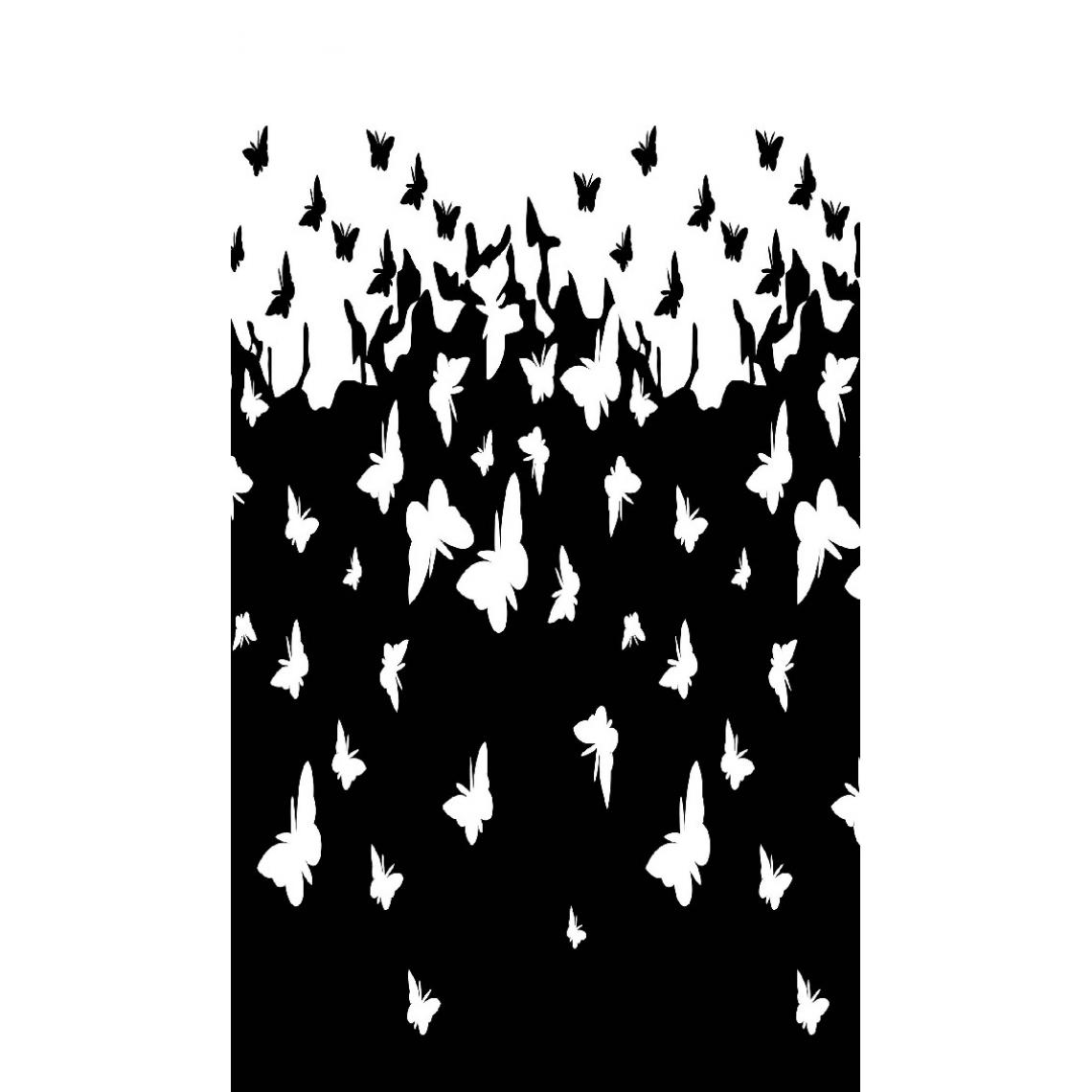 Homemania - HOMEMANIA Tapis Imprimé Butterflies 1 - Animaux - Décoration de Maison - Antidérapant - Pour Salon, séjour, chambre à coucher - Blanc, Noir en Polyester, Coton, 80 x 120 cm - Tapis