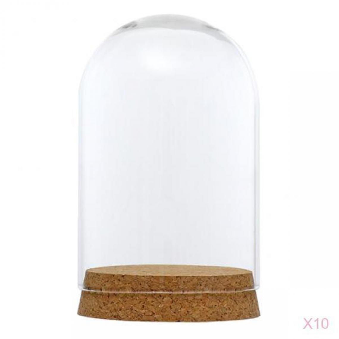 marque generique - 10pcs couverture de verre paysage terrarium récipient couvercle vase bouteille 8x12cm - Vases