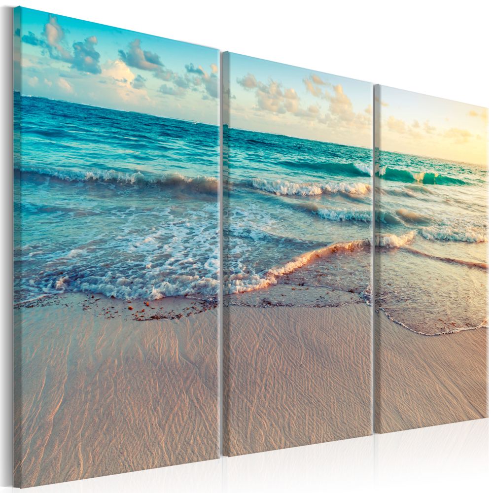 Bimago - Tableau - Beach in Punta Cana (3 Parts) - Décoration, image, art | Paysages | Paysage marin | - Tableaux, peintures