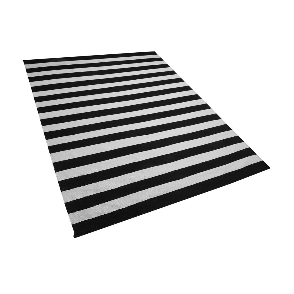 Beliani - Beliani Tapis noir et blanc 160 x 230 cm TAVAS - noir et blanc - Tapis