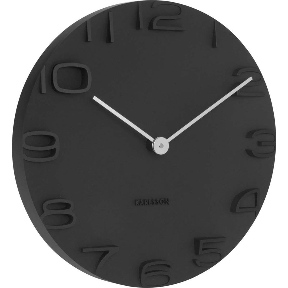 Karlsson - Horloge moderne avec aiguilles chromées On the Edge - Horloges, pendules