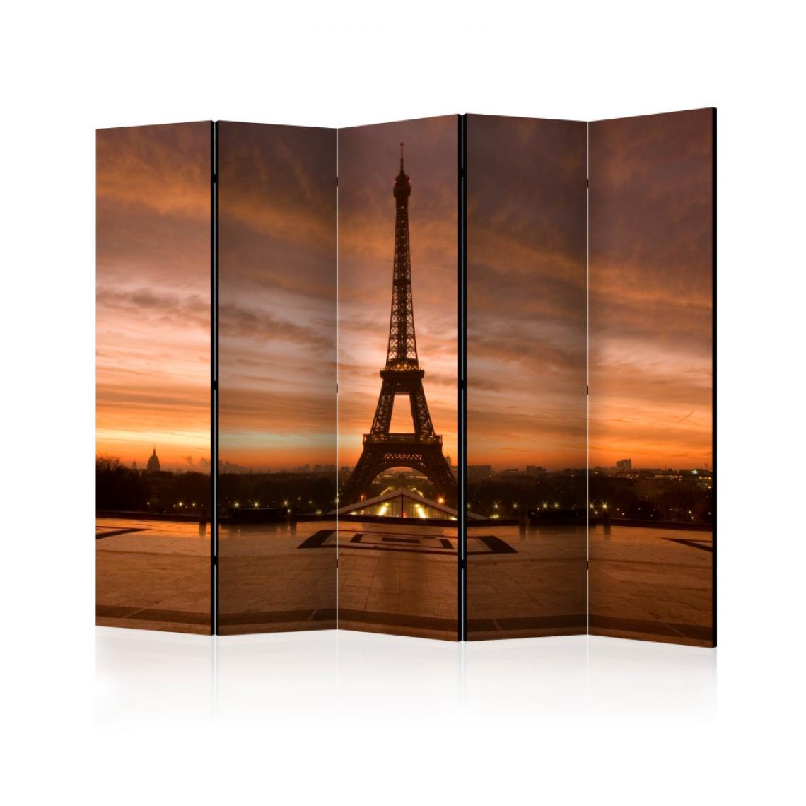 Artgeist - Paravent 5 volets - Eiffel tower at dawn II [Room Dividers] 225x172 - Paravents