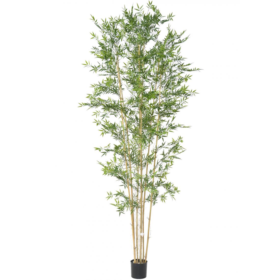 Pegane - Plante artificielle haute gamme Spécial extérieur en Bambou artificiel, couleur verte - Dim : 280 x 110 cm - Plantes et fleurs artificielles
