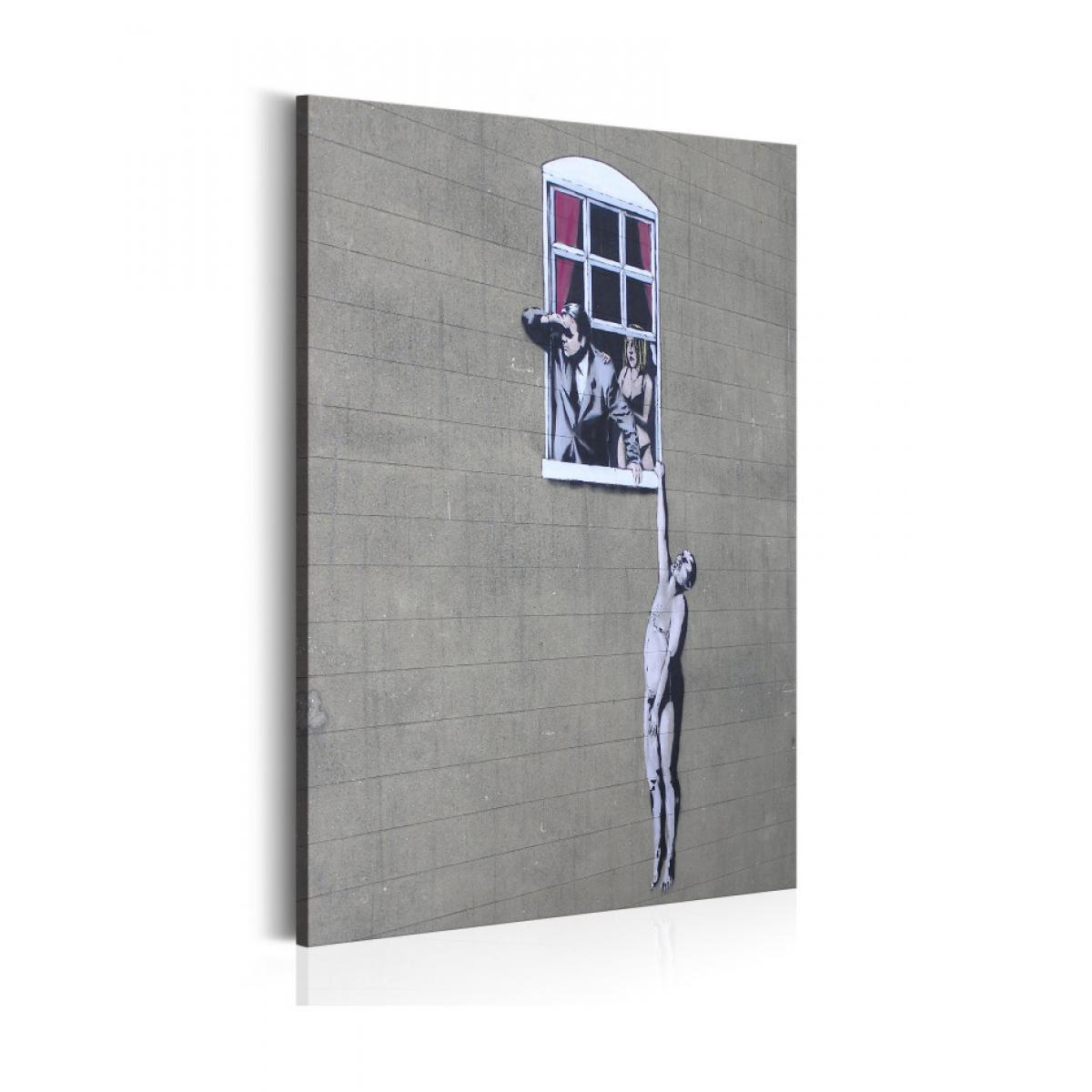 Artgeist - Tableau - Well Hung Lover by Banksy 60x90 - Tableaux, peintures