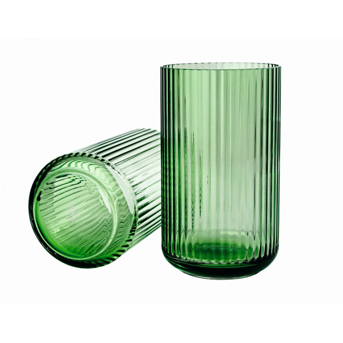Lyngby Porcelaen - Vase en verre Lyngby - 20 cm - vert - Vases
