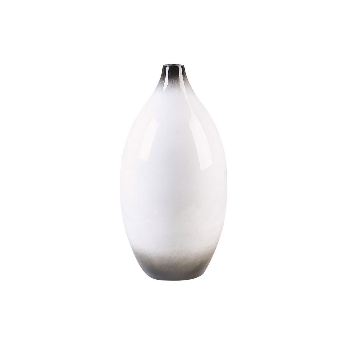 Beliani - Vase décoratif noir et blanc 46 cm BAEZA - Vases
