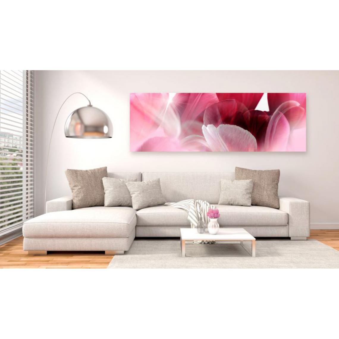 Artgeist - Tableau - Flowers: Pink Tulips .Taille : 135x45 - Tableaux, peintures