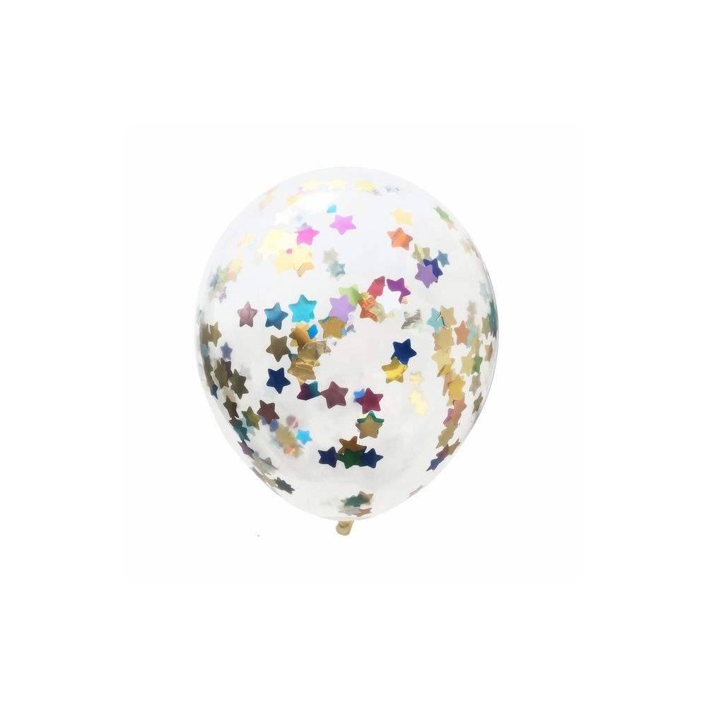 Wewoo - Décorations de Fête 10 PCS 12 Pouces Ballons De Confettis Décoration De Mariage Joyeux Anniversaire Ballon En Latex Star Mix Color - Décorations de Noël
