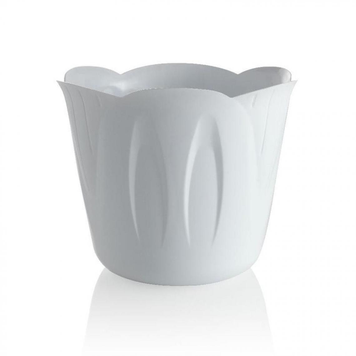 Ac-Deco - Cache-pot - MIMOSA - D 15 cm - Blanc - Vases