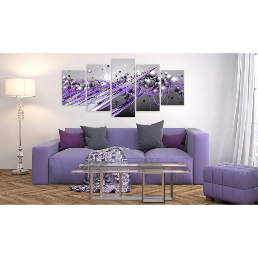 marque generique - 200x100 Tableau Modernes Abstraction Stylé Purple Strike - Tableaux, peintures