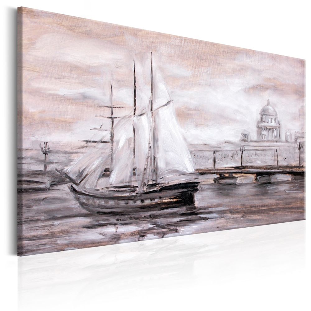 Bimago - Tableau - Charming Port - Décoration, image, art | Paysages | Paysage marin | - Tableaux, peintures