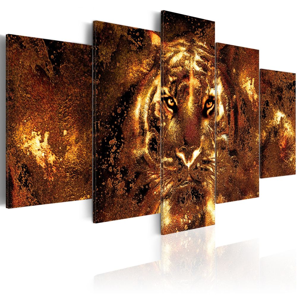 Bimago - Tableau - Golden Tiger - Décoration, image, art | Animaux divers | - Tableaux, peintures