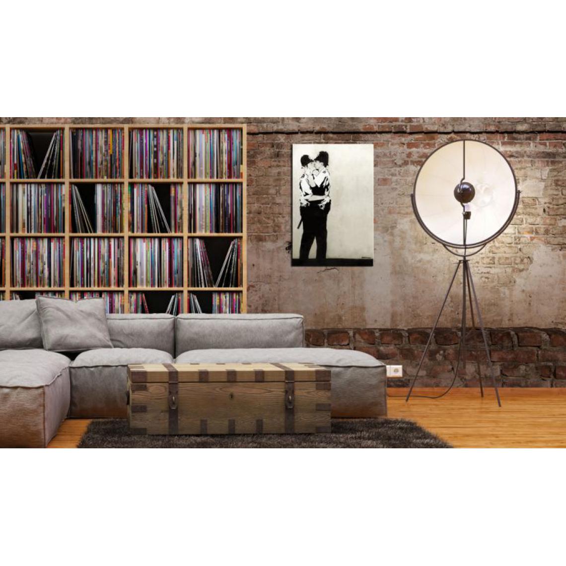 Artgeist - Tableau - Kissing Coppers by Banksy .Taille : 40x60 - Tableaux, peintures