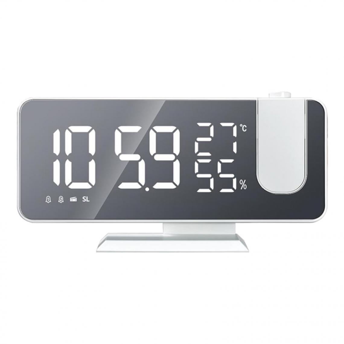 marque generique - Réveil De Bureau à LED Numérique Thermomètre Radio Snooze Changeant De Blanc - Horloges, pendules