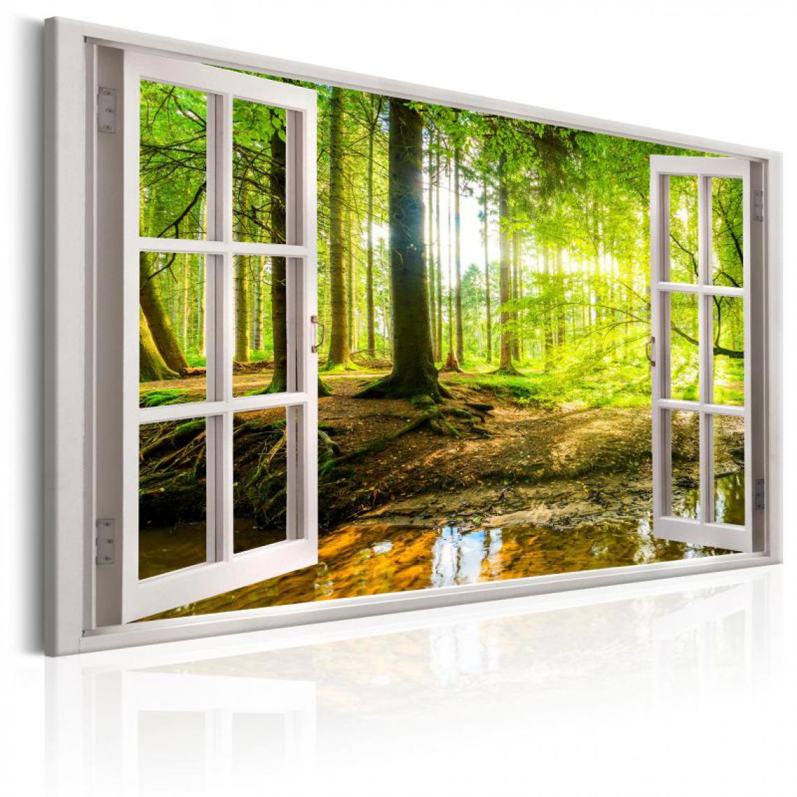 Artgeist - Tableau - Window: View on Forest .Taille : 120x80 - Tableaux, peintures