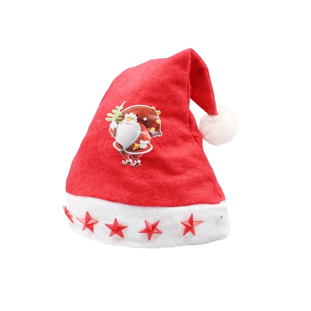 Wewoo - Décoration de Noël à porter de Tissu Nappé Santa Hat Light Enfants à cinq branches motif Dressing chapeau, livraison aléatoire - Décorations de Noël