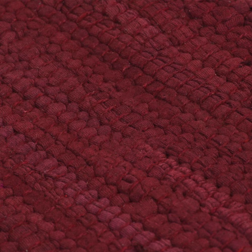 marque generique - Icaverne - Petits tapis serie Tapis Chindi Coton tissé à la main 160 x 230 cm Bordeaux - Tapis