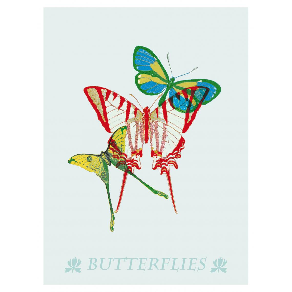 Beneffito - NATURE - Signature Poster - Butterflies - 21x30 cm - Affiches, posters