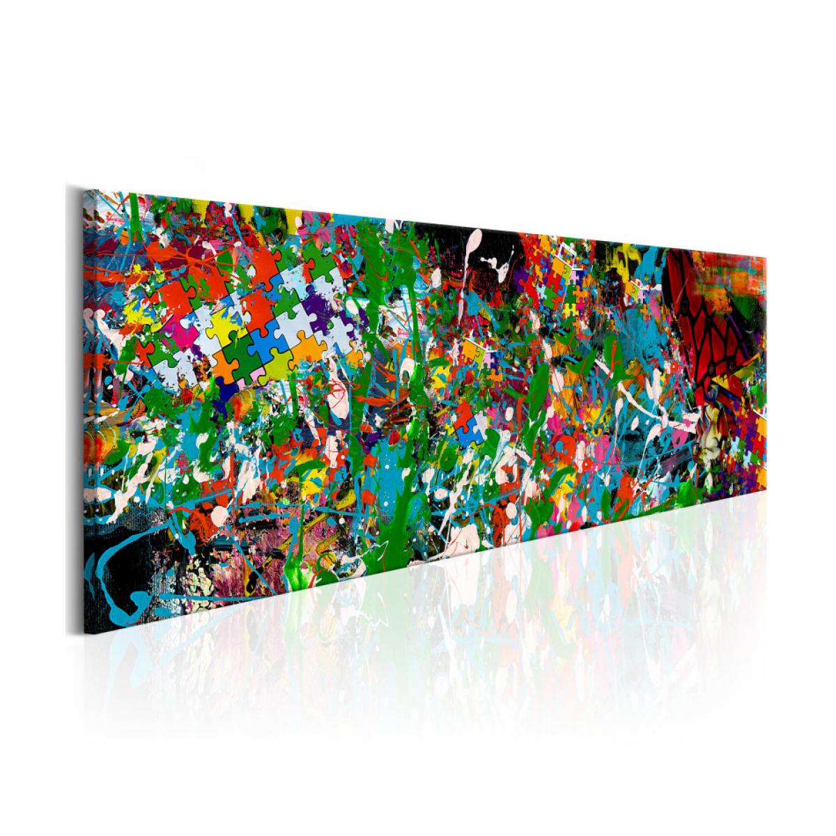 Artgeist - Tableau - Composition de puzzle multicouleur 135x45 - Tableaux, peintures