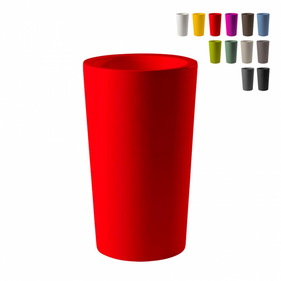 Slide - Grand Vase au design X-Pot 135 cm, Couleur: Rouge - Vases