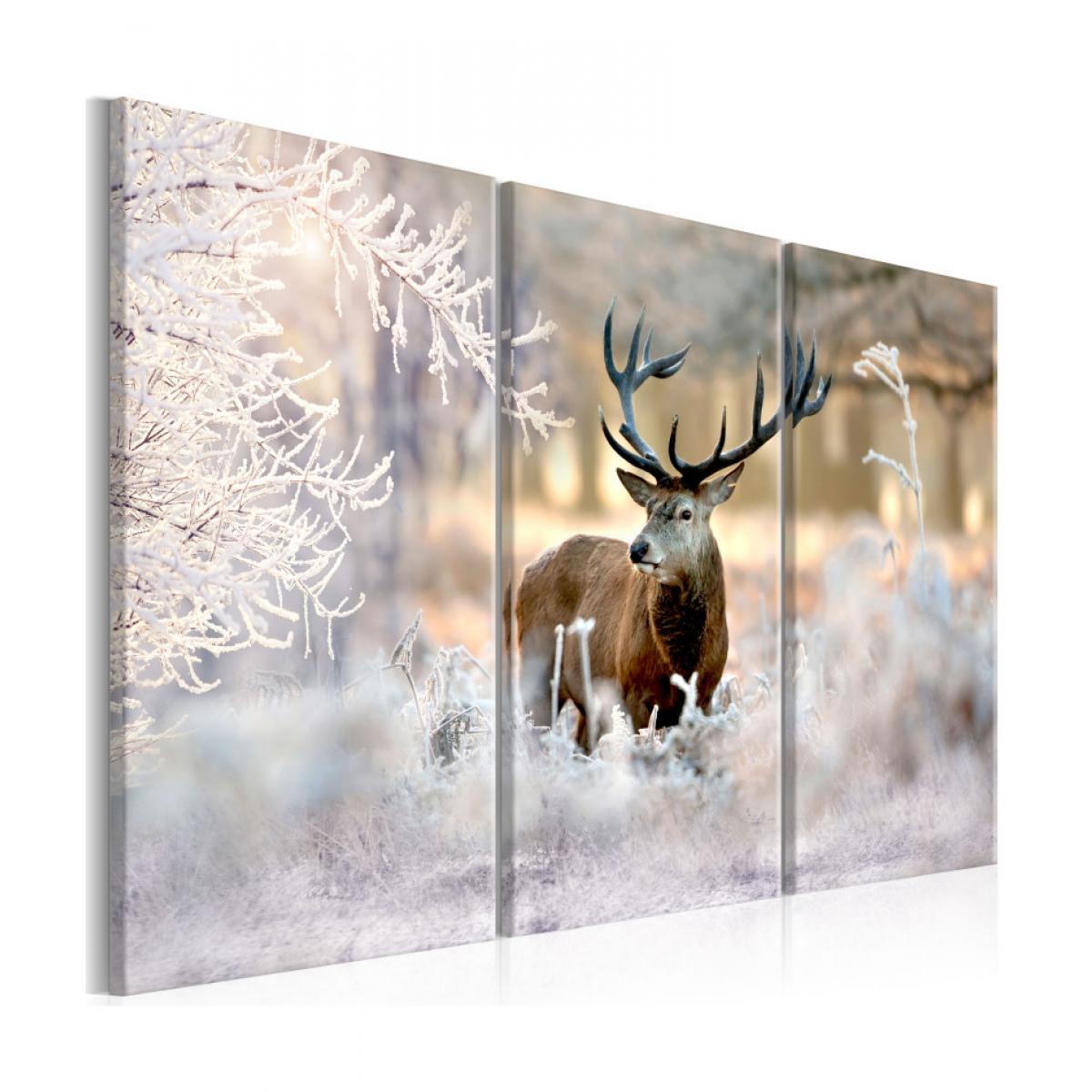 Artgeist - Tableau - Deer in the Cold I 90x60 - Tableaux, peintures