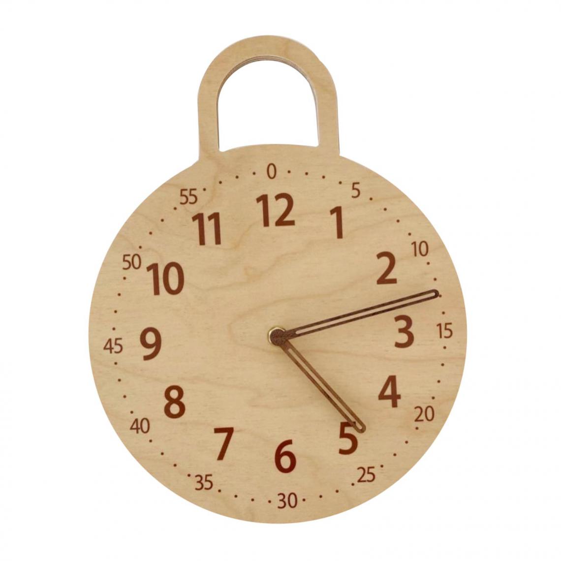 marque generique - Horloge Murale Moderne à Piles Digital Office Decor Clock En Bois A1 - Horloges, pendules