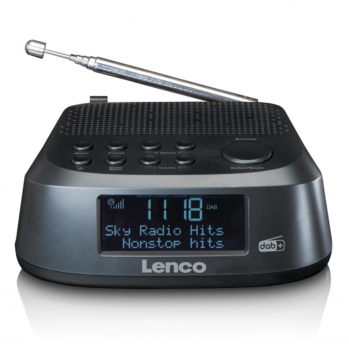 Lenco - Radio-réveil avec DAB+ et FM CR-605BK Noir - Réveil