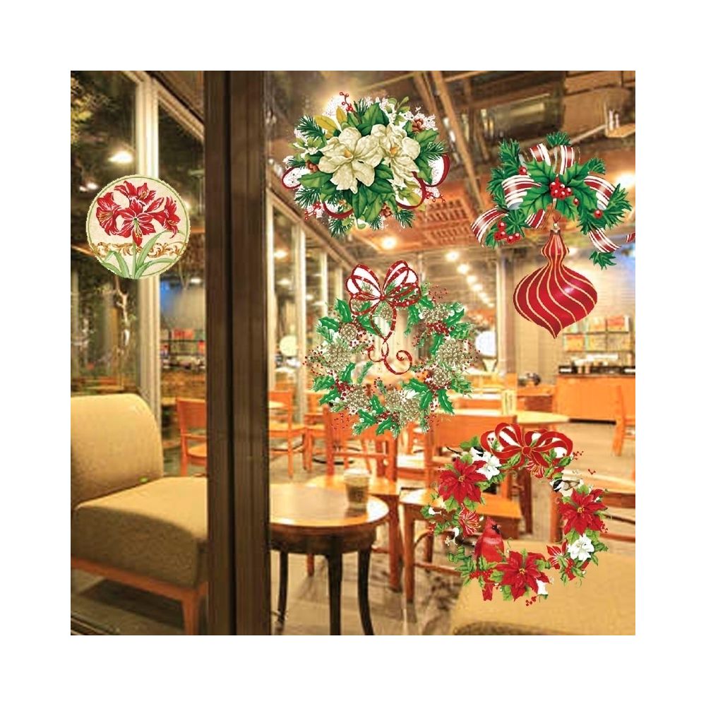 Wewoo - Sticker Mural pour la décoration à la maison, taille: 30.5cm x 30.5cm Autocollants de Noël de paillettes de série ACH-373573 - Décorations de Noël
