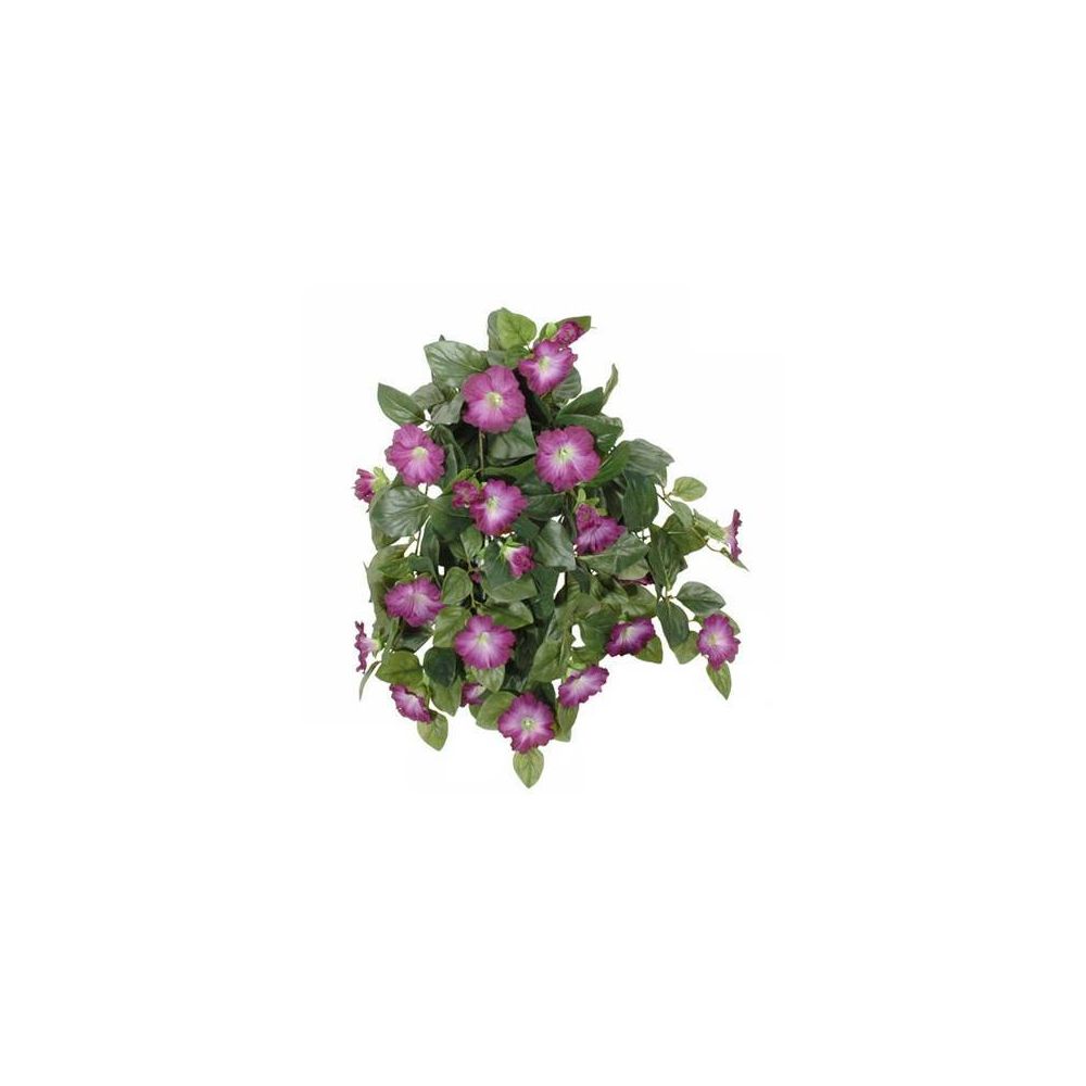 L'Héritier Du Temps - Fleurs Artificielles en Tissu dans son Pot en Terre Cuite Décoration Fleurie Liseron Violet 22x52x53cm - Objets déco