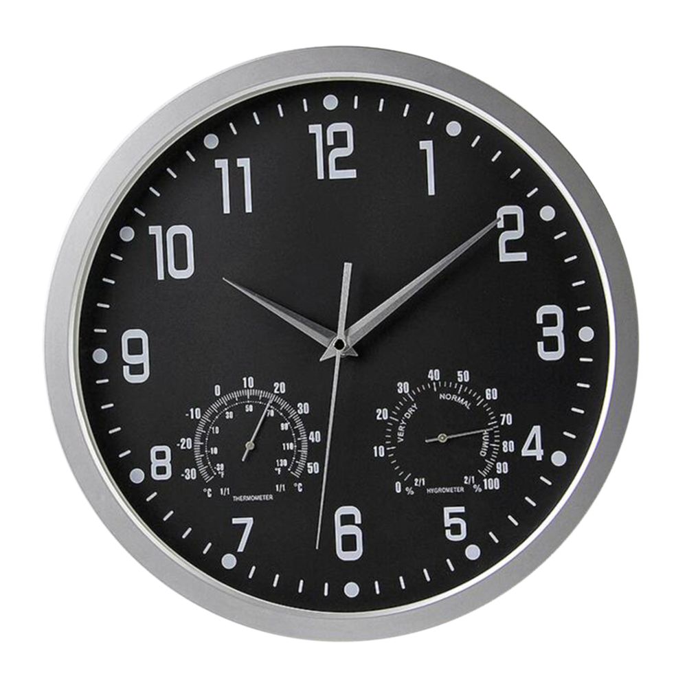 marque generique - Horloge Murale à Design Simple Avec Affichage D'humidité De La Température Style03 - Horloges, pendules