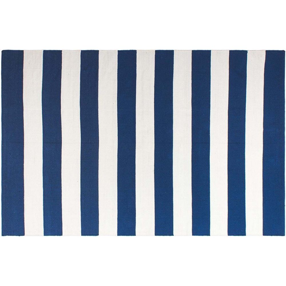Fabhabitat - Tapis intérieur extérieur Nantucket bleu et blanc 180 x 120 cm - Tapis