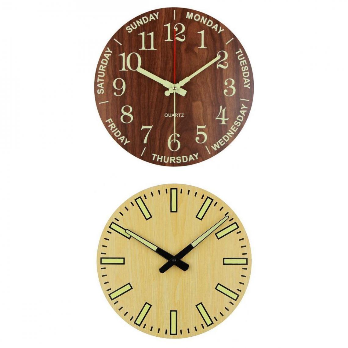 marque generique - Horloge murale Horloges murales décoratives en bois - Horloges, pendules