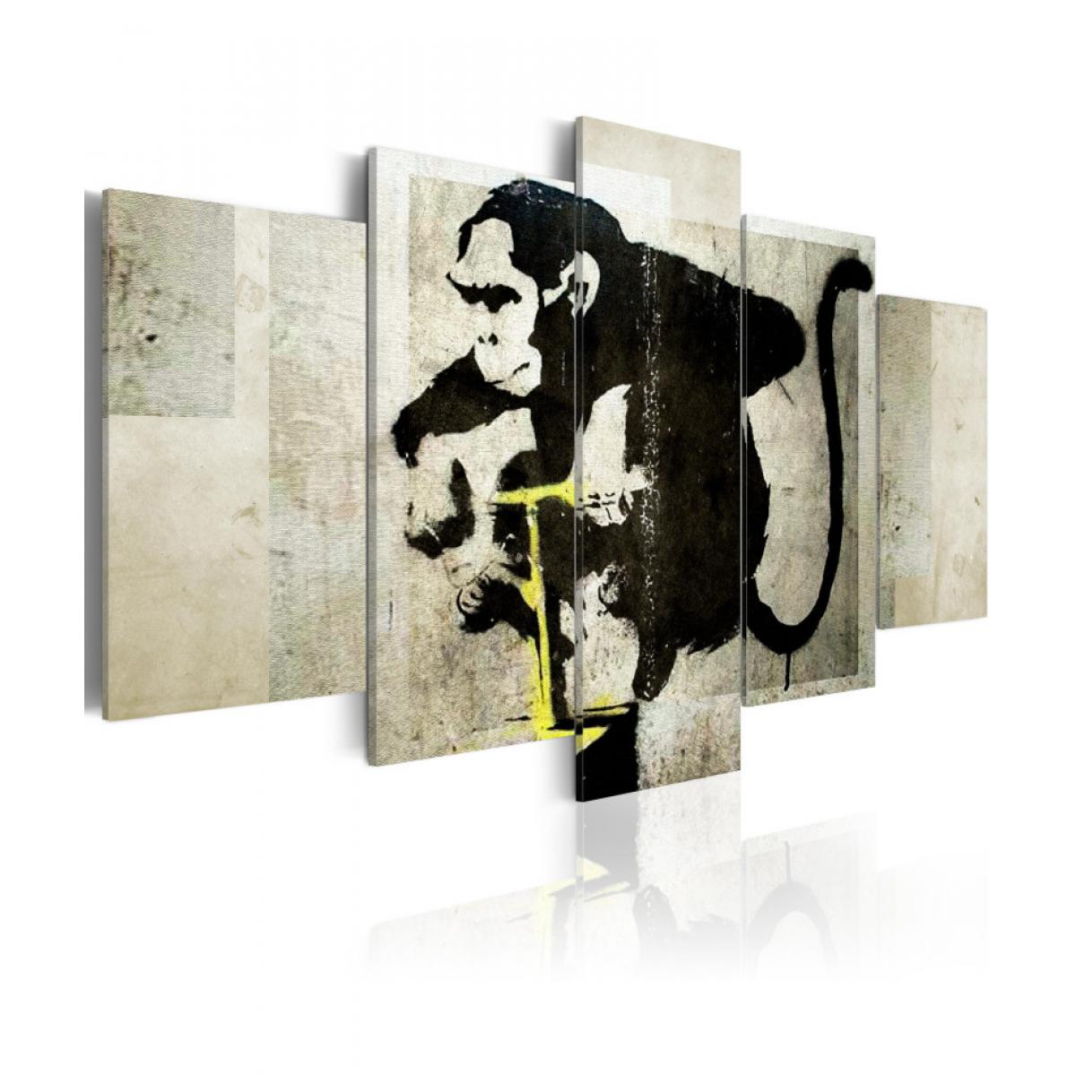 Artgeist - Tableau - Monkey TNT Detonator (Banksy) 200x100 - Tableaux, peintures