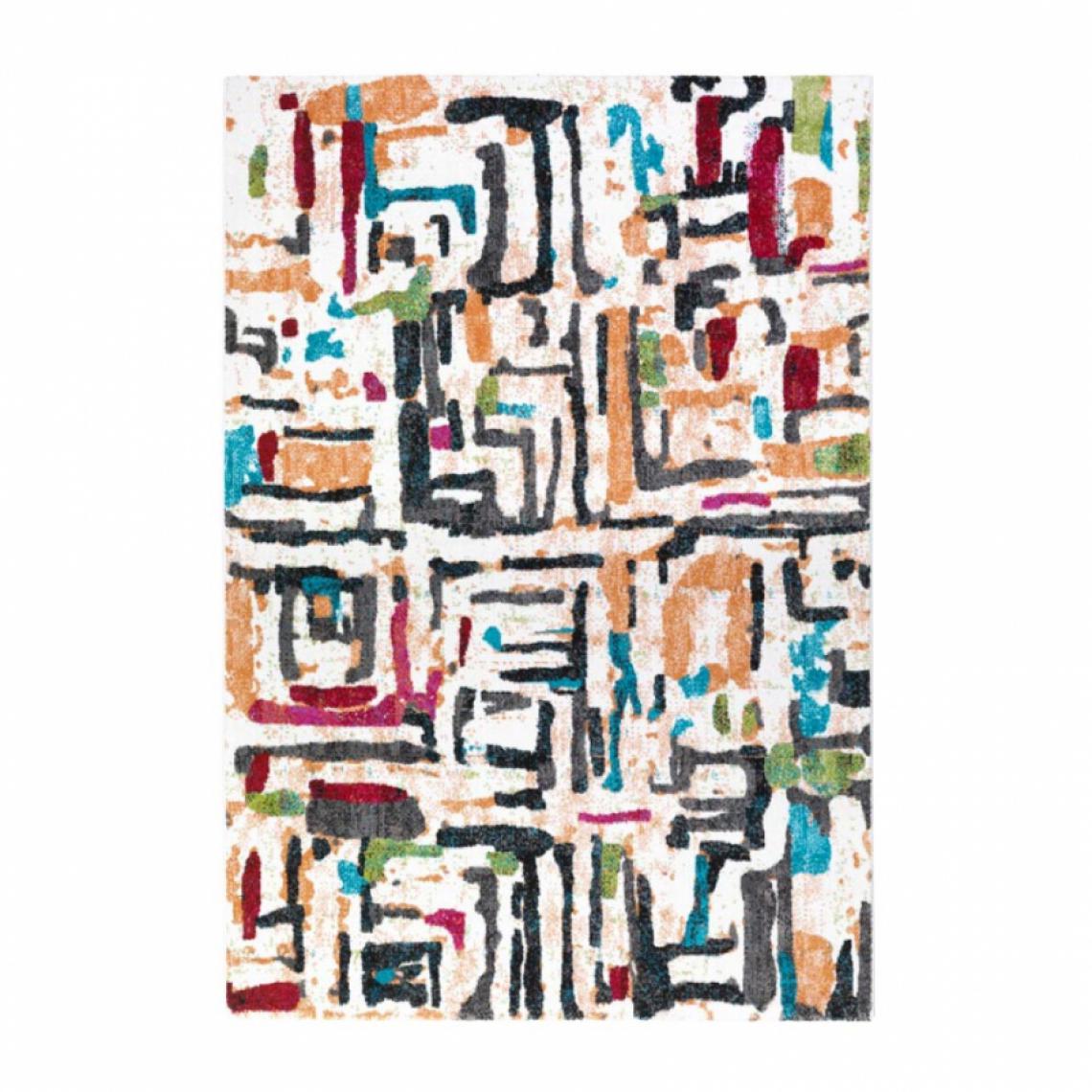 Wmd - Tapis de salon multicolore pop art design moderne Milano MUL021, Taille: 80 x 150 - Tapis