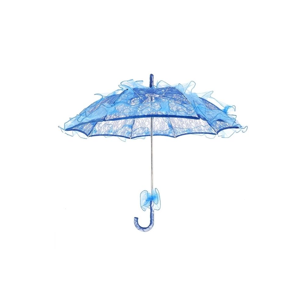 Wewoo - Décorations de Fête Mariage Dentelle Coton Parapluie Danser Photographie Prop Bleu - Décorations de Noël
