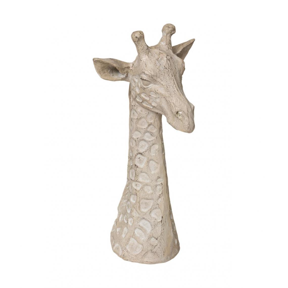 Atmosphera, Createur D'Interieur - Atmosphera - Objet décoratif Tête de Girafe Safari en résine H 33 cm - Objets déco