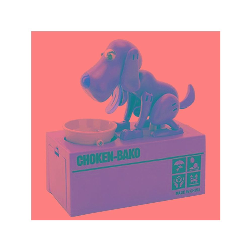 Wewoo - Tirelire Creative Cartoon Edacious Puppy Monnaie Automatique Manger Économiseur De Boîte, Chien Brun Clair - Objets déco