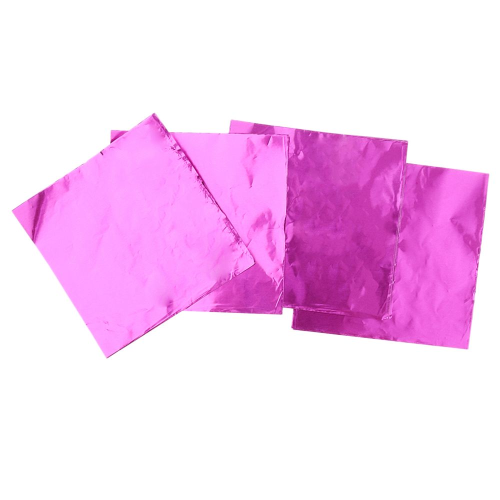 marque generique - 100pcs emballages en aluminium paquet pour bonbons bonbons au chocolat lolly art rose - Objets déco