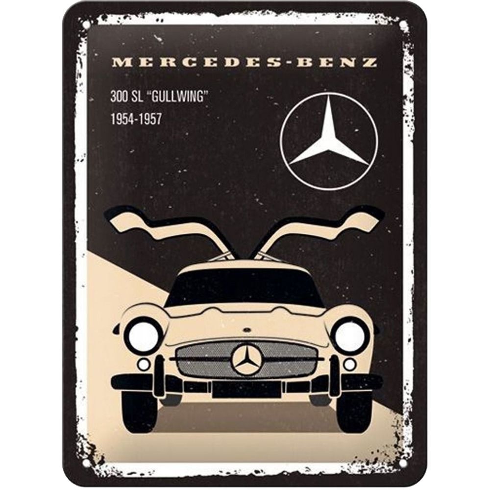 Nostalgie - Plaque rectangulaire décorative Mercedes-Benz - Cadres, pêle-mêle
