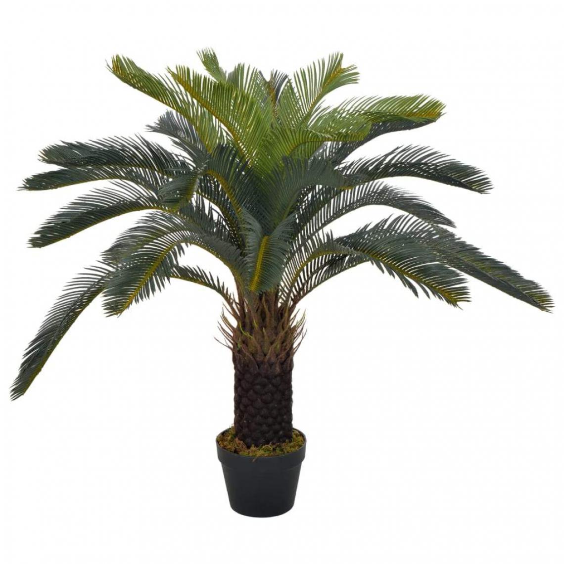 Decoshop26 - Plante artificielle avec pot palmier cycas vert 90 cm décoration intérieur DEC022030 - Plantes et fleurs artificielles