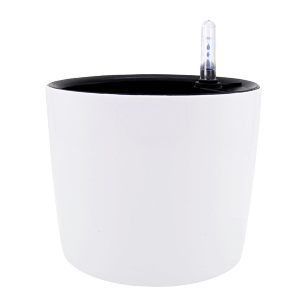 marque generique - 7'Self Planteur D'arrosage Avec Jauge De Niveau D'eau Pot De Fleur Décoratif Blanc - Pots, cache-pots