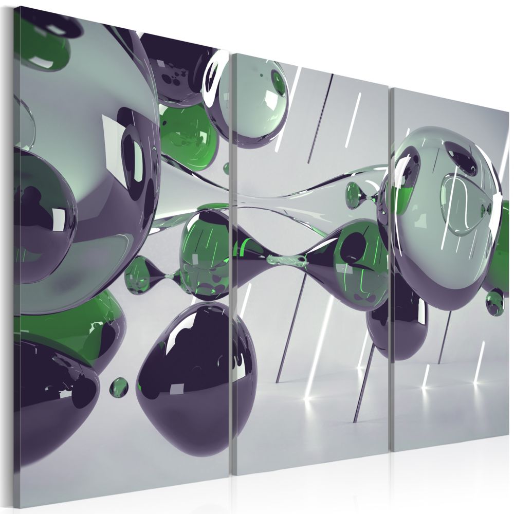 Bimago - Tableau | Mystification de verre | 120x80 | Abstraction | triptyque | | - Tableaux, peintures