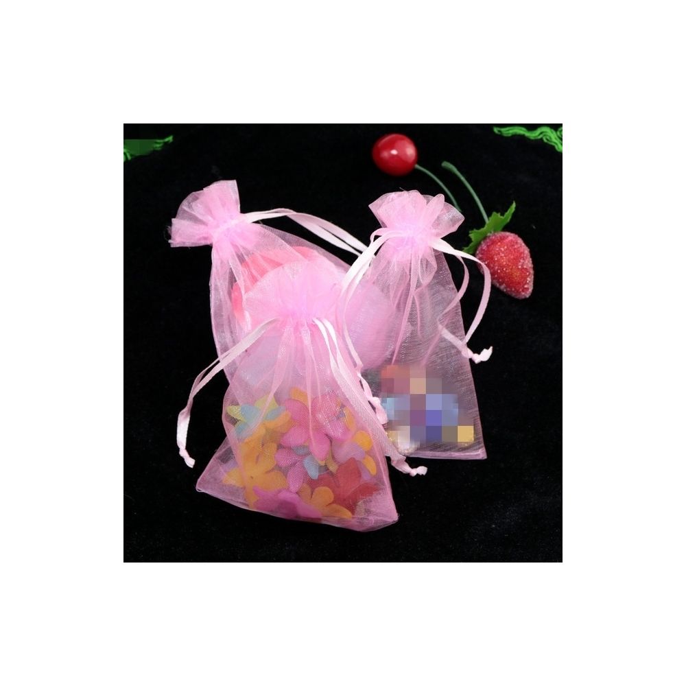 Wewoo - Décorations de Fête 100 PCS Organza Gift Bags Emballage Bijoux Sac De Mariage Décoration De NoceTaille 7x9cm D9 Rose - Décorations de Noël