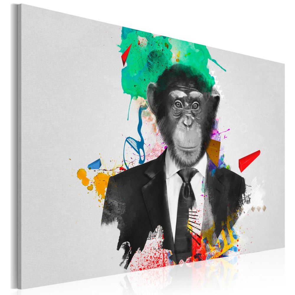 Artgeist - Tableau - Mr Monkey 120x80 - Tableaux, peintures