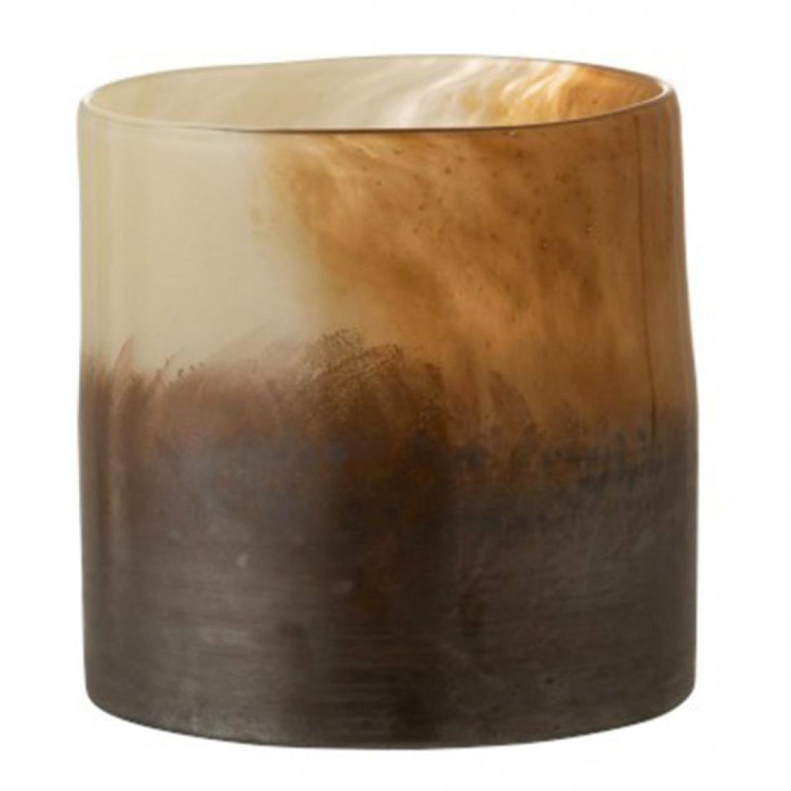 Paris Prix - Vase Design Taches Rond 20cm Marron - Vases