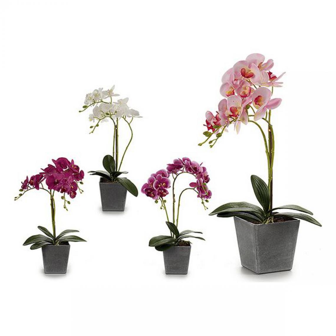 Unknown - Fleurs décoratives Orchidée Plastique Pot Gris (18 x 53 x 28 cm) - Plantes et fleurs artificielles