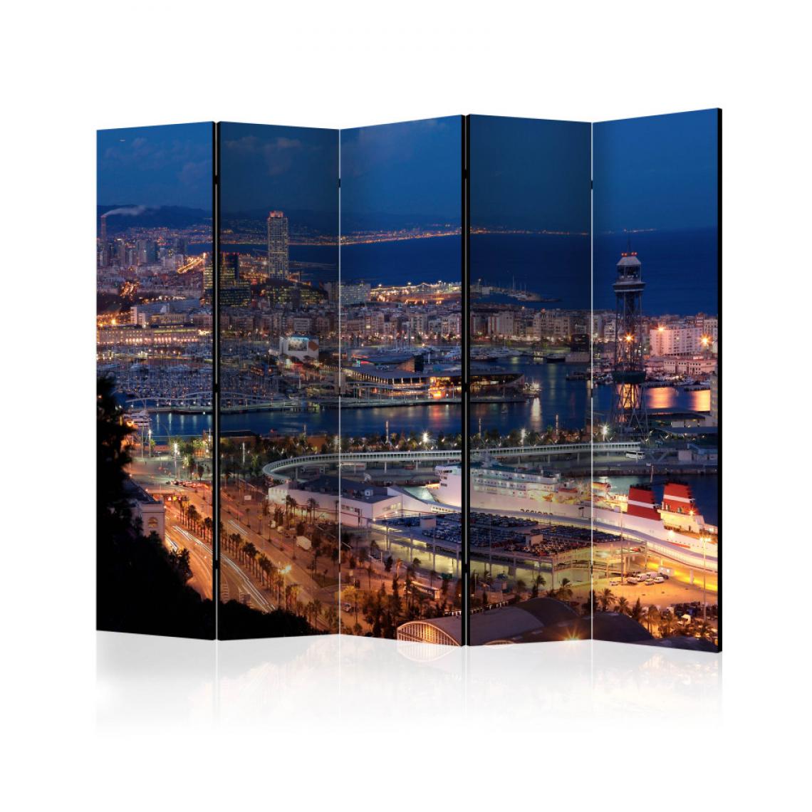 Artgeist - Paravent 5 volets - Illuminated Barcelona II [Room Dividers] 225x172 - Paravents