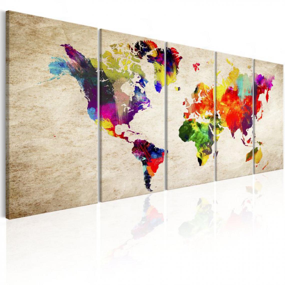 Artgeist - Tableau - World Map: Painted World .Taille : 225x90 - Tableaux, peintures