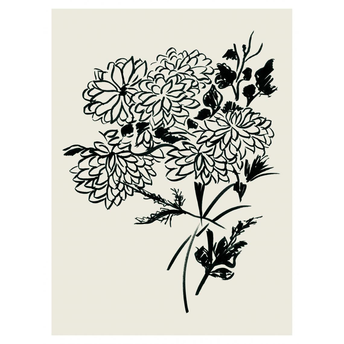 Beneffito - JAPAN - Signature Poster - Chrysanthème - 30x40 cm - Affiches, posters