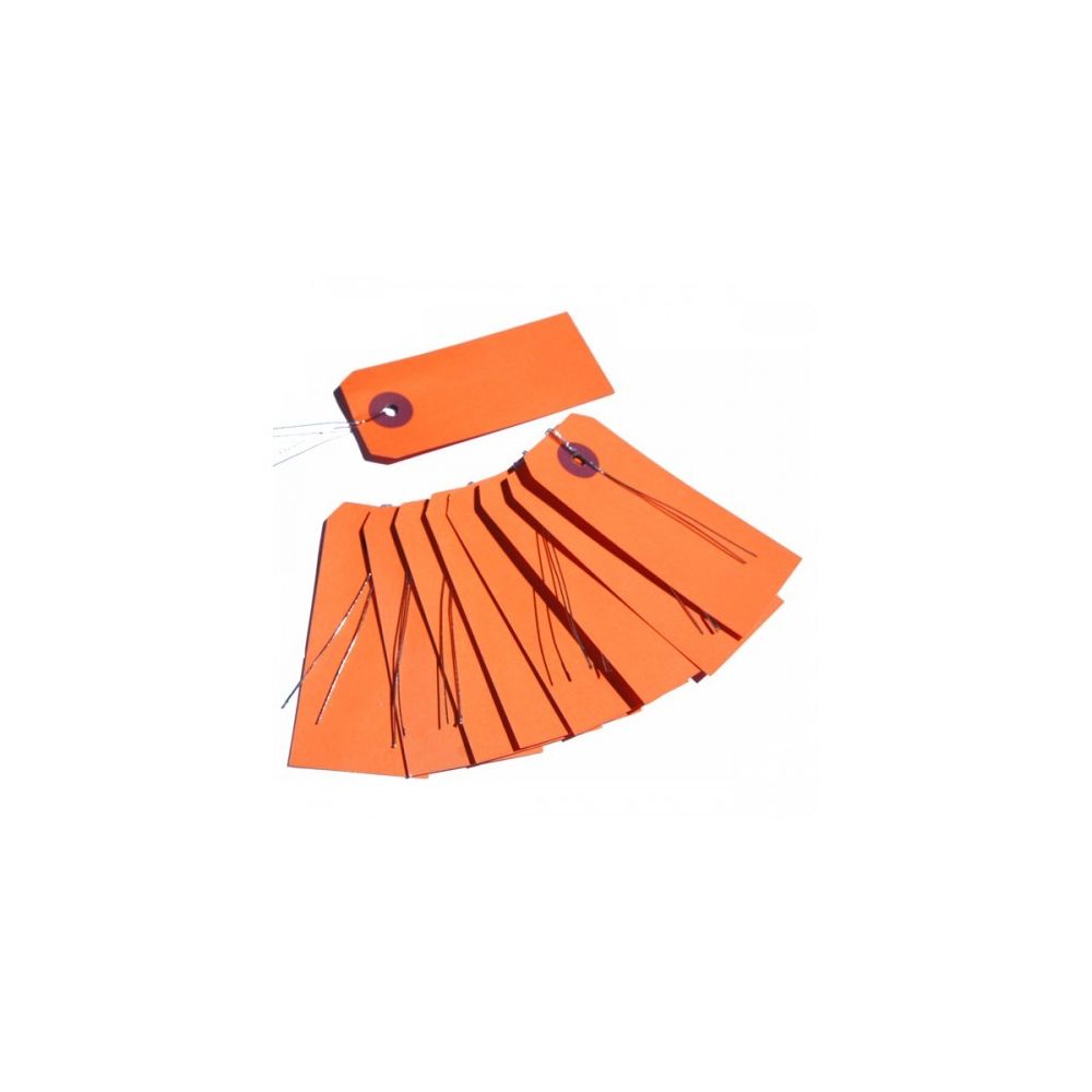 Artemio - Etiquettes orange avec fil métallique x 10 - Décorations de Noël